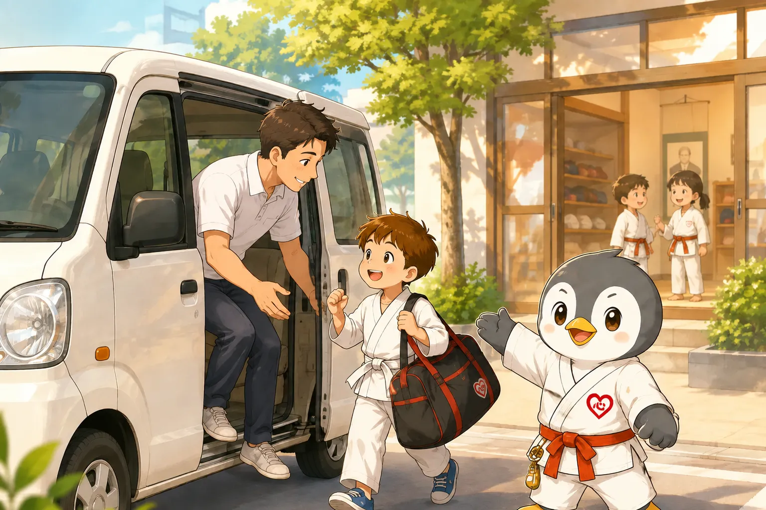 一心の送迎サポートをイメージした様子